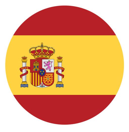 Spain - Round Flag Vector Flat Icon